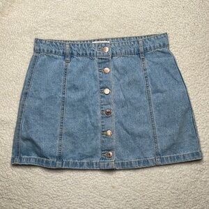 Forever 21 Denim Jeans Button up skirt Size 30